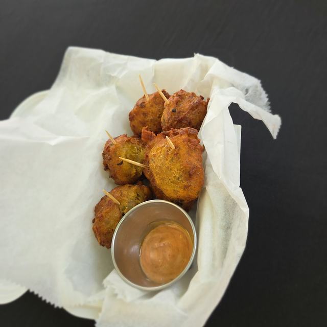 Fish cakes with dip